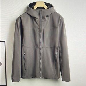 Men's Gray Hooded Jacket